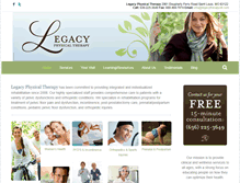 Tablet Screenshot of legacytherapystl.com